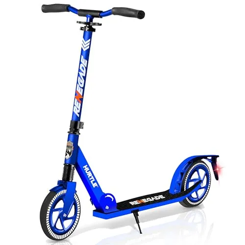 Hurtle Cityroller – Klappbarer Scooter für Kinder und Erwachsene - Roller/Kickboards: Höhenverstellbar von 84-98 cm, ideal für Fahrer ab 6 Jahren. Leicht und faltbar, mit großen 20,3 cm Rädern für ein reibungsloses Fahrgefühl und Sicherheit.