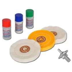 Polier-Sortiment - 7-tlg. für weiches Metall