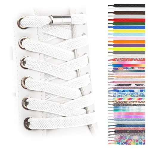 SULPO Flache Elastische Schnürsenkel mit Metallkapseln