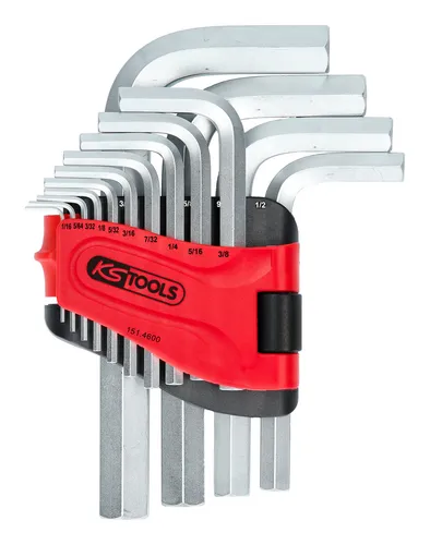 KS Tools Innensechskant-Winkelstiftschlüssel-Satz, im Klapphalter, 14-teilig 1/16