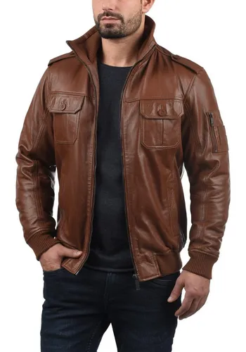 !Solid Lederjacke SDFamash Bikerjacke aus 100% Schafsleder