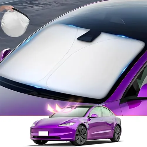 TFSZE Sonnenschutz Auto Frontscheibe Innen145*80cm Windshield Sun Shade,Faltbar Sonnenblende Vorne,Sonnenschutz Auto,Reflektierend Sonnenschirm mit UV Shutz für Auto Windschutzscheibe