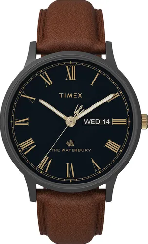 Timex Heritage Waterbury Herrenuhr TW2U88500 - Armbanduhren mit 50m Wasserdichtigkeit, klassischem Design und Indiglo-Hintergrundbeleuchtung für optimale Lesbarkeit bei Dunkelheit.