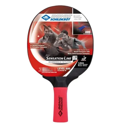 Donic Tischtennis Schläger Sensation 600 ASG, One Size - Tischtennisschläger mit Anti Shock Grip für optimalen Halt und Komfort, ideal für ambitionierte Hobbyspieler und Schulen.