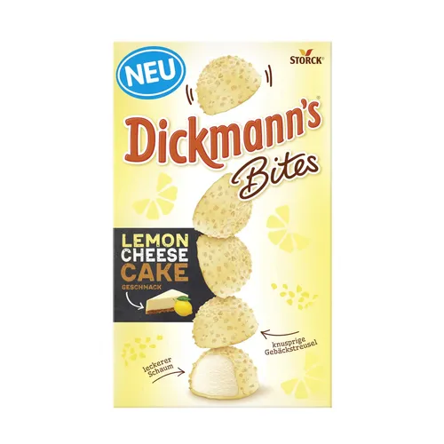 Storck Dickmann's Bites Lemon Cheesecake – 15 Stück Packung 129g