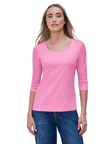 Damen Basic Shirt mit blickdichter Front von Street One