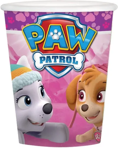 Becher Pink Paw Patrol Papier 250 ml Partybecher 8