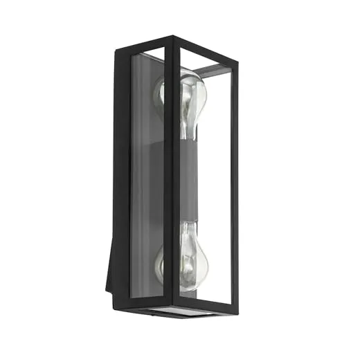 Alamonte Wandleuchte 1 Eglo 98273-E27 2x60W - Lampen - Stilvolle Wandleuchte in Braun, ideal für Innenräume, mit IP44 Schutzart für zusätzlichen Komfort.