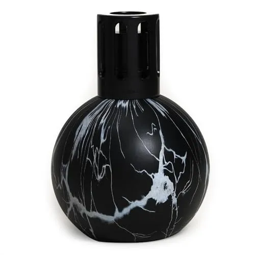 MAISON BERGER PARIS Duftlampe Marbrure Schwarz - Duftlampe aus hochwertigem Marmor-Design, beseitigt unerwünschte Gerüche und sorgt für ein angenehmes Raumklima. Ideal für stilvolle Wohnräume.