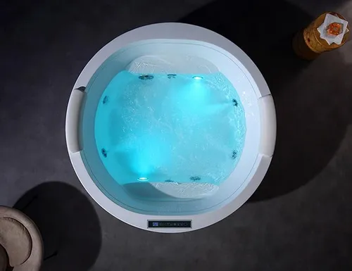 Duwilux Whirlpool-Badewanne Queensland 161x161 - Sanitäranlagen & Zubehör, luxuriöse Badewanne mit Farblichttherapie und Ozonreinigung für entspannende Wellnessmomente zu Hause.