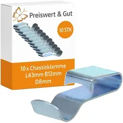 10x Kabelhalter Chassisklemmen 43x12mm für Kabel bis 8 mm – Kabelschellen & Klemmschellen sichere Kabelführung in PKW, LKW, Booten & Caravans