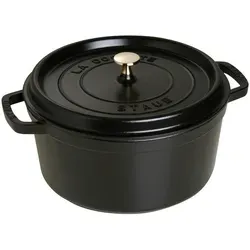 Staub Cocotte 28 cm – Gusseisen Bräter und Schmortopf - Kochtopf aus hochwertigem Gusseisen, ideal für gleichmäßiges Garen und perfekte Ergebnisse bei Eintöpfen und Schmoren.