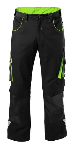 Fortis Herren-Bundhose twenty-four, schwarz/hellgrün, Größe 46 - Robuste Bundhose für Herren, ideal für Outdoor-Aktivitäten mit praktischen Taschen und hoher Bewegungsfreiheit.