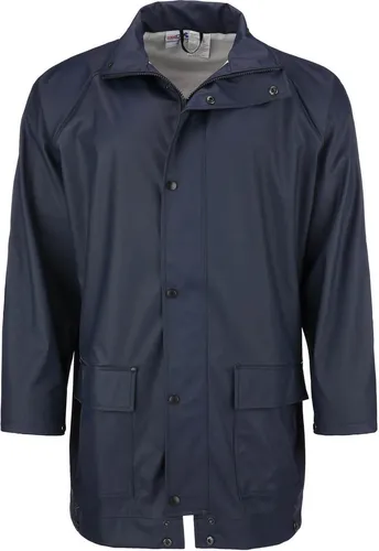 modAS Uni Polyurethan-Regenjacke Profi – Wind- und wasserdichte Outdoor-Jacke für Damen und Herren in Navy 4XL