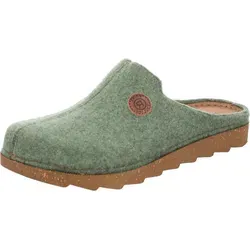 Rohde Herren Pantoffel Hausschuh Softfilz Foggia-H 7100 in Grün, Größe 45 EU - Herren-Hausschuhe aus Softfilz mit trendigem Design, weichem Innenfutter und strapazierfähiger Laufsohle für hohen Tragekomfort zu Hause oder im Garten.