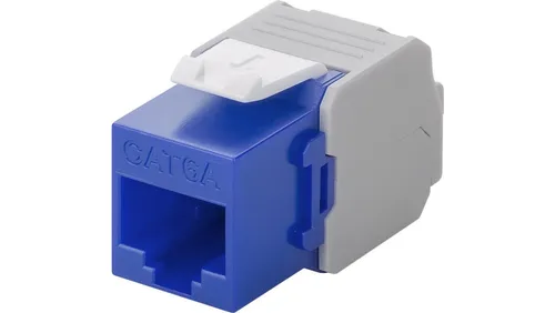 CAT 6A gniazdo Keystone RJ45, UTP, 500 MHz - Wersja kolorystyczna Niebieski