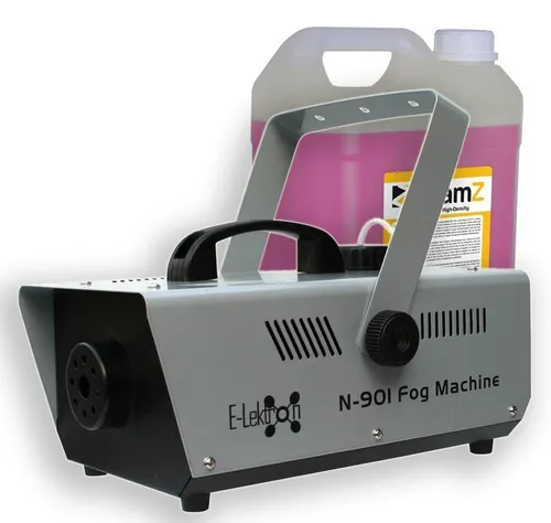 E-Lektron N-901 DJ Party Nebelmaschine 900W - Kompakte Nebelmaschine für Partys, leistungsstarker Nebel-Ausstoß und komfortable Kabel-Fernbedienung für einfache Steuerung.