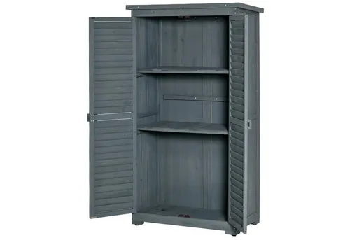 Outsunny Gerätehaus Schuppen mit Lamellentüren