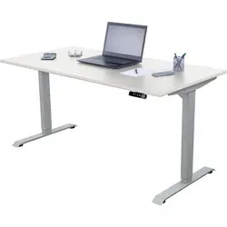 Elektrisch höhenverstellbarer Schreibtisch, Ergonomischer Arbeitstisch in Eiche-Optik - Ergonomischer Schreibtisch mit stufenloser Höhenverstellung von 70 bis 118 cm – ideal für gesundes Arbeiten und Flexibilität im Homeoffice.