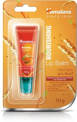 Himalaya Lip Balm Nourishing Tube with Wheatgerm Oil & Carrot Seed Oil 10g, White