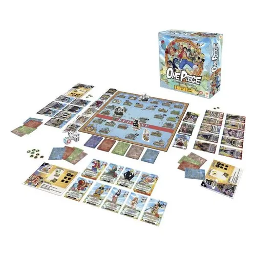 One Piece Brettspiel Adventure Island - Englische Version - Entdecken Sie die Abenteuer auf der Insel mit diesem lizenzierten Brettspiel für 2-6 Spieler. Ideal für spannende Spieleabende, geeignet für Kinder ab 8 Jahren und bietet Spielspaß für die ganze Familie.