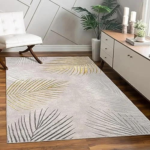 Paco Home Teppich mit Palmen-Muster, 200x290 cm, Gold in gold von Paco Home
