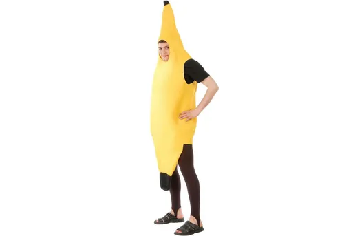Guirca 80407 Bananenkostüm für Erwachsene - Kostüm-Outfits für Erwachsene, lustiges Bananenkostüm perfekt für Halloween und Karneval, Einheitsgröße für Herren 48/52, ideal für eine witzige Party!