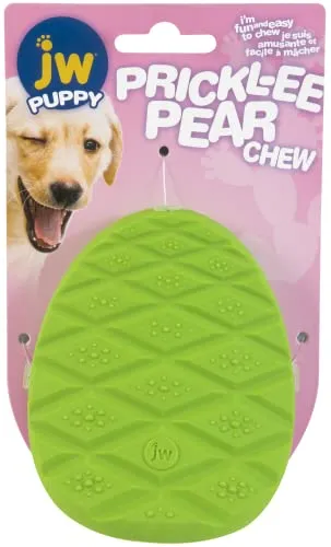 JW - Prickly Pear Chew - Zahnspielzeug zur Entlastung von Welpen - Beißring für Welpen - Weiches, Robustes, strukturiertes Gummi - massiert das Zahnfleisch - Einheitsgröße