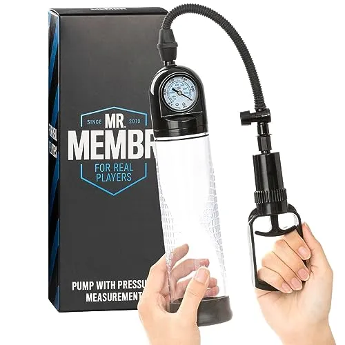 MR.MEMBR Penispumpe mit Druckmesser – Manuelle Penis Pumpe für eine extra volle und starke Erektion