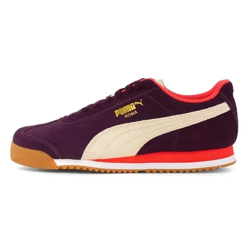 PUMA Roma Suede Unisex Sneaker in Midnight Plum 43 - Stylische Unisex Sneaker aus hochwertigem Wildleder, perfekt für den Alltag und Freizeitaktivitäten. Bequeme Passform und modisches Design für einen trendigen Look.
