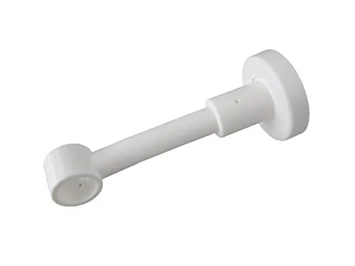 prodecoshop Wandhalterung für Gardinenstangen, Träger für Vorhangstangen, für Stangen Ø 20 mm (weiß)