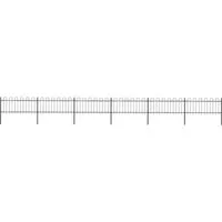 vidaXL Gartenzaun mit Bügel-Design aus Stahl 10,2 x 0,8 m - Eleganter Metallzaun für Garten und Eingänge, aus robustem, pulverbeschichtetem Stahl, pflegeleicht und einfach zu montieren. Ideal für sichere Abgrenzungen!