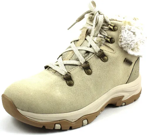 Skechers Trego Falls Finest NAT Damenbootie Größe EU 40 - Robuster Damenbootie mit stylischem Fellrand. Ideal für den Alltag, wasserdicht und mit bequemem Innenfutter. Perfekte Kombination aus Style und Komfort für jede Gelegenheit!