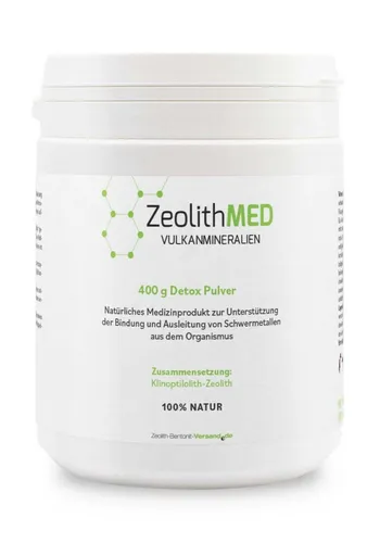 Zeolith MED Detox-Pulver 400g von Zeolith-Bentonit-Versand.de