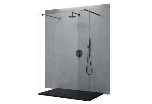 doporro Walk-in-Dusche Walk-In Duschwand 10mm ESG-Sicherheitsglas Nanobeschichtung, Einscheibensicherheitsglas