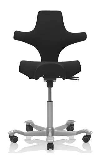 HAG Capisco 8106 Sattelsitz Schwarz Xtreme - Ergonomischer Bürostuhl mit BalancedMovement Mechanik für dynamisches Sitzen, stufenlos höhenverstellbar und ideal für gesundes Arbeiten.