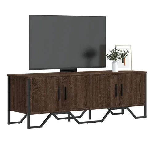 furnicato TV-Schrank 122x34x41 cm in Braun Eichen-Optik - Moderner TV-Schrank aus robustem Holzwerkstoff mit elegantem Design. Bietet großzügigen Stauraum für Mediengeräte und Zubehör, ideal für ein aufgeräumtes Wohnzimmer.