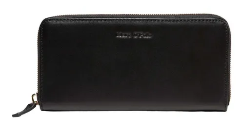 Marc O'Polo Finja Zip Wallet L Black - Stilvolle Damen-Geldbörse - Damen-Geldbörsen mit praktischer Fächerausstattung für Karten und Bargeld. Ideal für den Alltag, Maße: 19 x 10 x 2,5 cm.