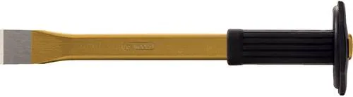 KS Tools Maurermeißel mit Handschutzgriff, 33 x 500 mm - Meißel mit flach ovalem Kopf, ideal für präzises Arbeiten im Bauwesen und mit ergonomischem Handschutzgriff für sicheren Halt.