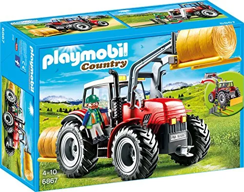PLAYMOBIL 6867 Riesentraktor mit Spezialwerkzeugen - Tierfiguren für Kinder: Robustes Design und altersgerechte Größe für unendlichen Spielspaß mit Abenteuer erleben im Kinderzimmer!
