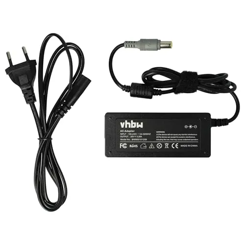 vhbw Netzteil kompatibel mit IBM/Lenovo ThinkPad V100, W510, W520, W700ds, W701, W701ds, X100, X100e Notebook, 65 W