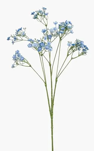 artplants.de Dekozweig Schleierkraut LITAGO, blau, 70cm, Ø1,5cm - Kunstzweig