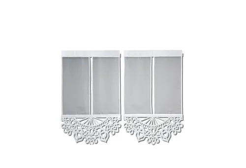 Scheibengardine 2er Gerade Panel Set - Moderner Schiebevorhang aus durchscheinendem Voile, ideal für jeden Raum. Einfach zu montieren mit Decken- oder Wandmontage.