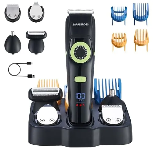BarberBoss Haarschneider – Vielseitiges Pflege-Set mit Präzisionsaufsätzen