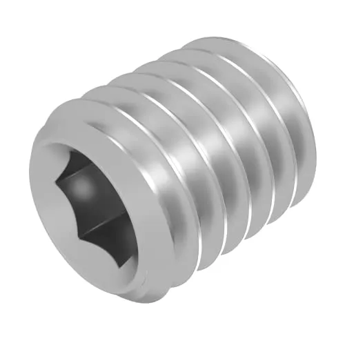 SECCARO Gewindestift mit Kegelkuppe M6 x 8 mm, Edelstahl V2A VA A2, DIN 913 / ISO 4026, Innensechskant, 20 Stück