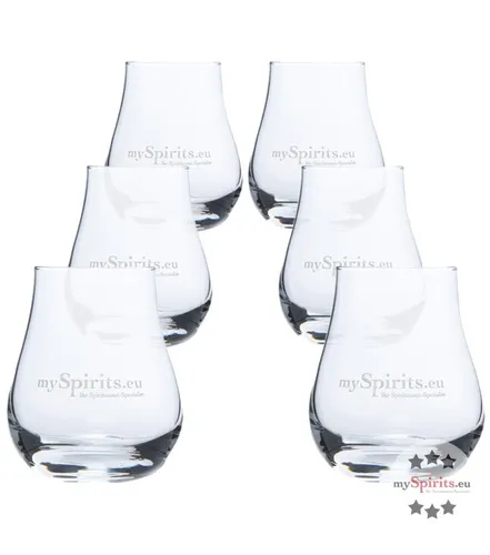 mySpirits Nosing Glas 6 x – Tasting-Gläser für Whisky und Rum
