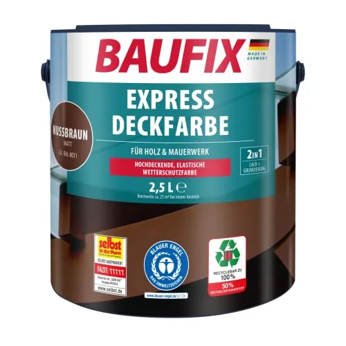 Baufix Holzfarbe Express Deckfarbe, 2,5l von BAUFIX