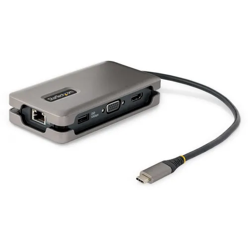 StarTech.com USB-C Multiport Adapter - USB C auf VGA 4K 60Hz HDMI, 3-Port Hub mit 100W Power Delivery und Gigabit Ethernet für optimale Konnektivität