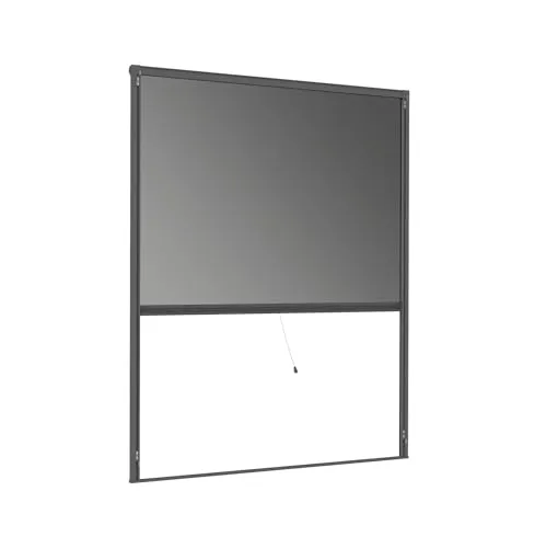 Windhager Insektenschutzrollo 130x160 cm - Fliegengitter mit verschraubter Montage, transparentem Design und Hitzeschutz für optimalen Schutz vor Insekten und gleichzeitig Lichtdurchlässigkeit.