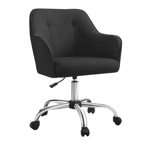 SONGMICS Höheneinstellbarer Drehstuhl für Homeoffice, schwarz OBG019B01